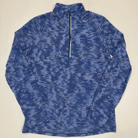 Lululemon Surge Warm 1/2 Zip Pullover Camo Blue Spaced Dye Jacket Men’s Medium - Picture 1 of 6